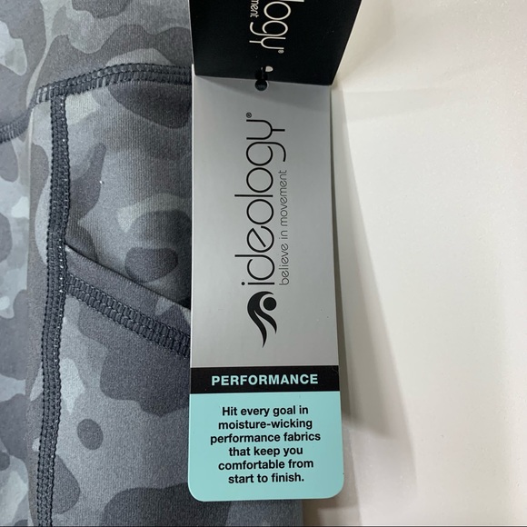 Ideology Camo Print Athletic Bike Shorts In Stadium Gray Nwt Size Small - Picture 10 of 14